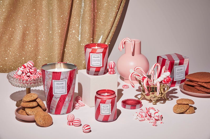 Voluspa Crushed Candy Cane Candle | Classic Boxed Candle | 6.5 Ounces | 40 Hour Burn Time |Coconut Wax for Clean Burning | Non-Toxic - Image 4